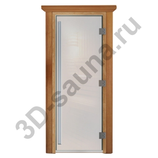 Дверь для бани и сауны DoorWood Престиж Сатин 190х70 (по коробке). Фото №1
