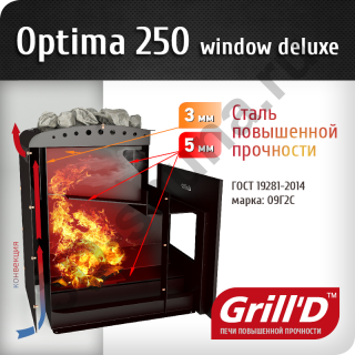Печь Grill’D Optima 250 Window Deluxe. Фото №2