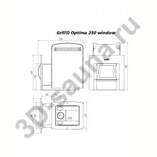 Печь Grill’D Optima 250 Window Deluxe. Фото №3
