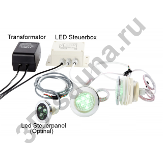 Комплект LED освещения для сауны и хамам TOLO colored light (6 ламп, кнопка управления, трансформатор). Фото №4