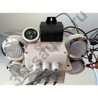 Комплект LED освещения для сауны и хамам TOLO colored light (6 ламп, кнопка управления, трансформатор). Фото №2