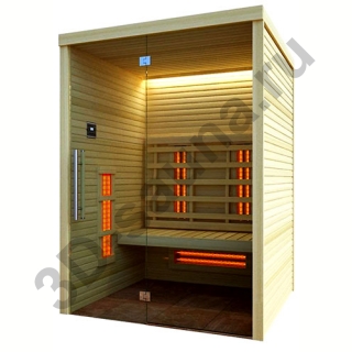 Инфракрасная кабина Saunax Infra Premium 1200x1200 (Термо Осина). Фото №1