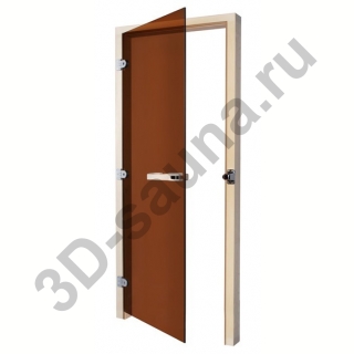 Дверь для сауны Sawo 730-3SGA-L, бронза, левая без порога, осина. Фото №1