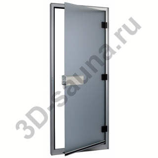 Стеклянная дверь для хамам Sawo 740-R, коробка алюминий 785мм x 1850мм (правая). Фото №1