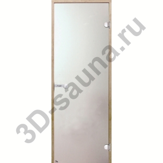 Дверь для сауны стеклянная HARVIA STG 8x19, сосна, цвет сатин (D81905M). Фото №1
