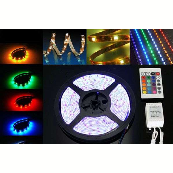 Комплект влагозащищённой светодиодной ленты RGB (5 м.). Фото № 4