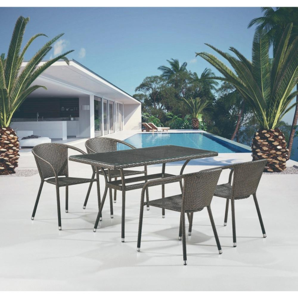 Комплект плетеной мебели T286B/Y137C-W53 Brown 4Pcs. Фото № 2