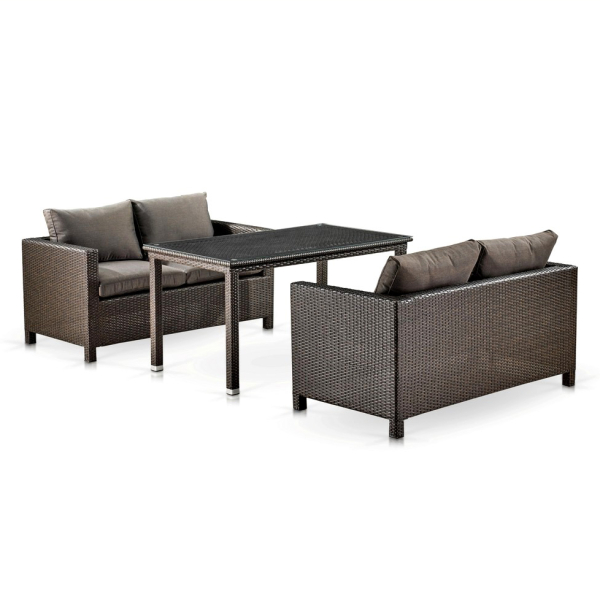 Комплект плетеной мебели из искусственного ротанга T256A/S59A-W53 Brown. Фото № 1