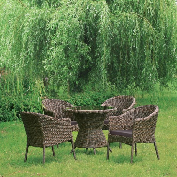 Комплект плетеной мебели из искусственного ротанга RT-A52 Brown 4Pcs. Фото № 2