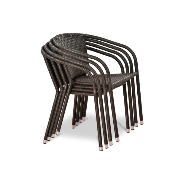 Комплект плетеной мебели из искусственного ротанга T282ANS/Y137C-W53 Brown 3Pcs. Фото № 3