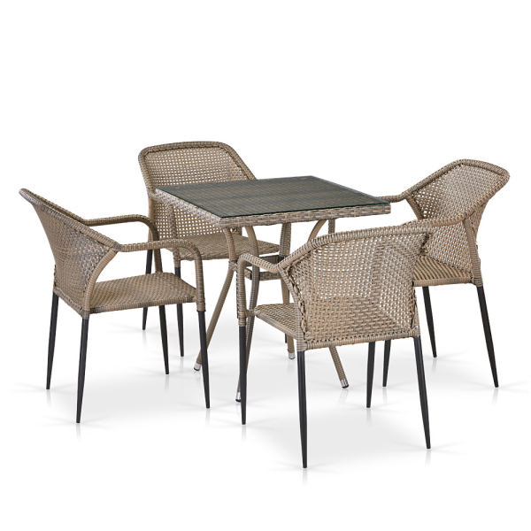 Комплект плетеной мебели из искусственного ротанга T282BNT/Y35G-W1289 Palle 4Pcs. Фото № 1