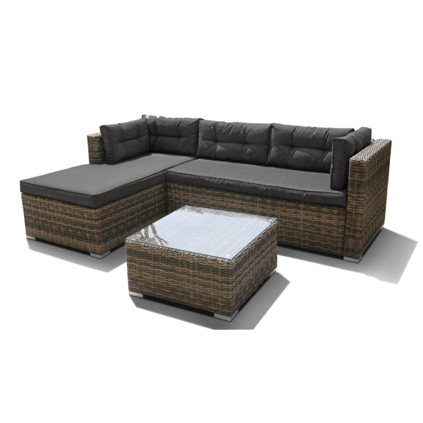Комплект плетеной мебели из искусственного ротанга AFM-302 Brown/Grey. Фото № 1