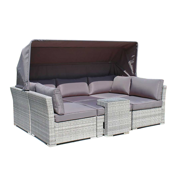 Комплект плетеной мебели из искусственного ротанга AFM-320G Grey. Фото № 1