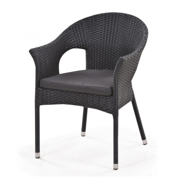 Плетеное кресло из искусственного ротанга Y97A Black. Фото № 1