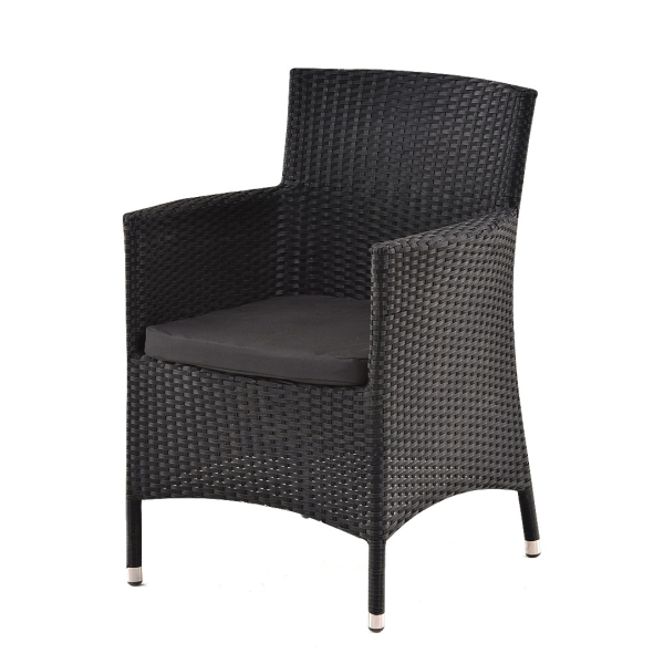 Комплект плетеной мебели из искусственного ротанга T246ST/Y189D-W5 Black 4Pcs. Фото № 3