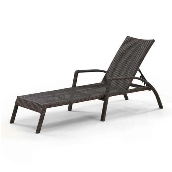 Шезлонг-лежак плетеный из искусственного ротанга A30A-W53 Brown. Фото № 1