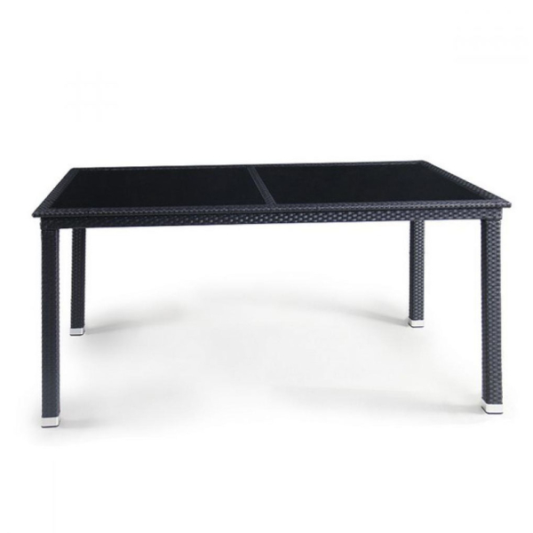 Плетеный стол из искусственного ротанга T246A-W5-160x90 Black. Фото № 1
