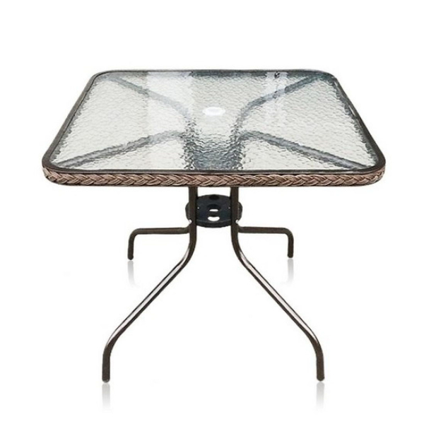 Плетеный стол из искусственного ротанга Николь-2 TLH-080SR-80х80 R-05. Фото № 1
