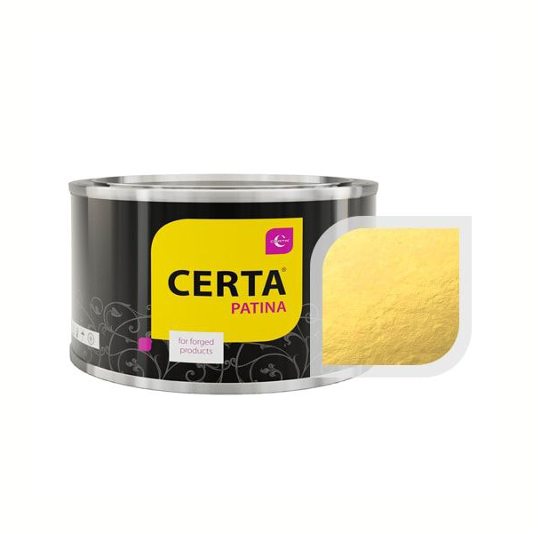 Краска термостойкая CERTA PATINA (золото) банка 0,08 кг. Фото № 1
