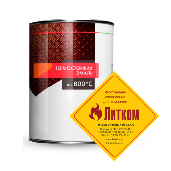 Краска термостойкая ELCON (черная) банка 0,8 кг. Фото № 1