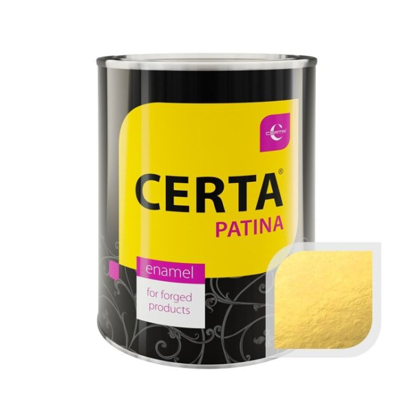 Краска термостойкая CERTA PATINA (золото) банка 0,5 кг. Фото № 1