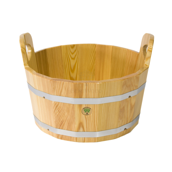 Шайка для бани BentWood лиственница натуральная 15л. Фото № 1
