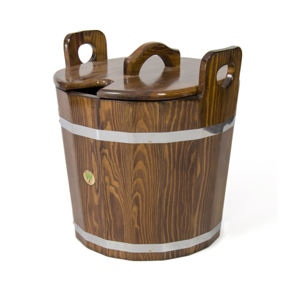 Запарник для бани BentWood лиственница морёная (с крышкой) 22л. Фото № 1