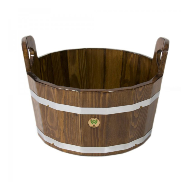Шайка для бани BentWood лиственница морёная 15л. Фото № 1