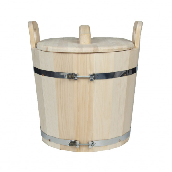 Запарник для бани BentWood кедр натуральный (с крышкой) 22л. Фото № 2