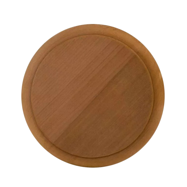 Вентиляционная поворотная заглушка Thermo Wood, d125 мм, термированная липа. Фото № 1