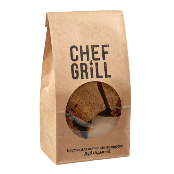 Бруски для копчения CHEF GRILL Дуб (Адыгея) 0.8 кг для коптильной камеры. Фото № 1