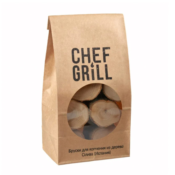 Бруски для копчения CHEF GRILL Олива (Испания) 0.8 кг для коптильной камеры. Фото № 1