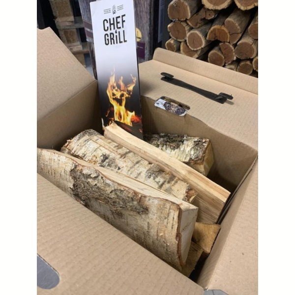 Дрова CHEF GRILL из дерева Береза (Карелия) 10 кг для мангала, камина, бани, барбекю. Фото № 5