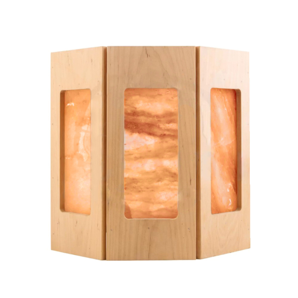 Абажур для бани с гималайской солью, ольха. Фото № 1