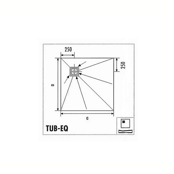 Душевой поддон Lux Elements TUB-EQ 1000. Фото № 2