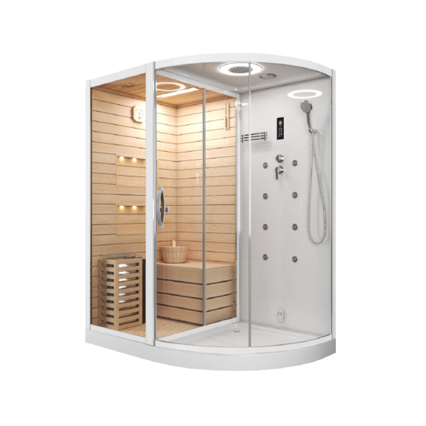 Комбинированная сауна 2в1 Ceruttispa LUGANO K9751L - White 1800x1100x2230. Фото № 1