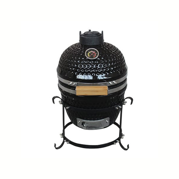 Керамическая гриль Kamado Tabletop 13 (диаметр 33 см) настольный черный. Фото № 1