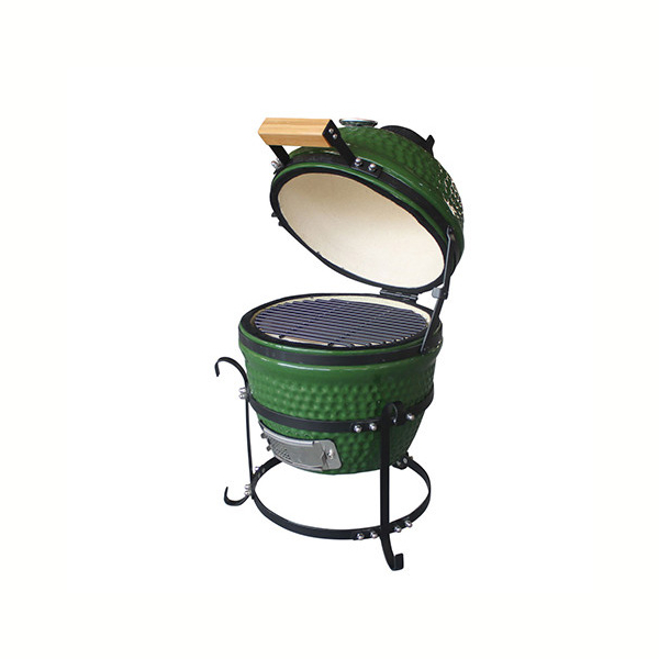 Керамическая гриль Kamado Tabletop 13 (диаметр 33 см) настольный зеленый. Фото № 2