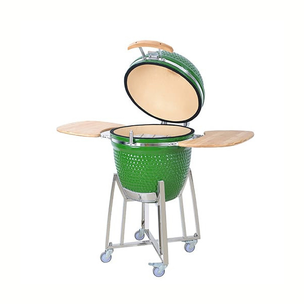 Керамическая гриль Kamado Classic 21 (диаметр 53 см) зеленый. Фото № 1