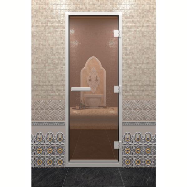 Стеклянная дверь DoorWood Хамам Бронза 180х70 (по коробке). Фото № 1