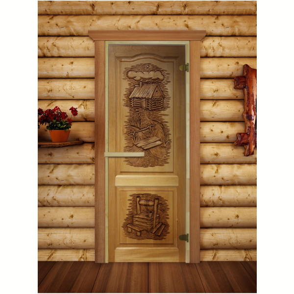 Дверь DoorWood с Фотопечатью Русская Баня-01. Фото № 1