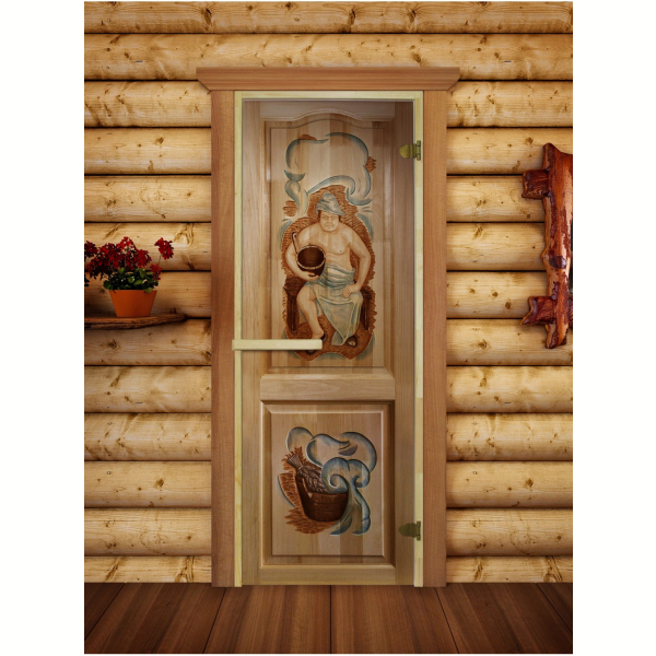 Дверь DoorWood с Фотопечатью Русская Баня-02. Фото № 1