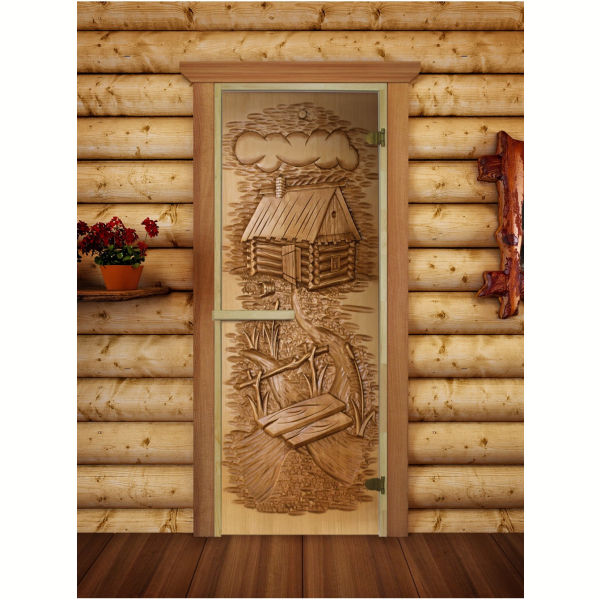 Дверь DoorWood с Фотопечатью Русская Баня-03. Фото № 1