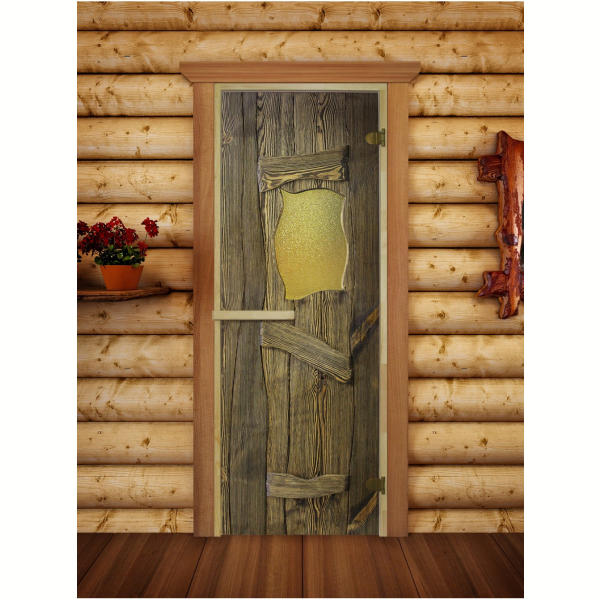 Дверь DoorWood с Фотопечатью Русская Баня-04. Фото № 1