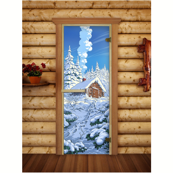 Дверь DoorWood с Фотопечатью Русская Баня-06. Фото № 1