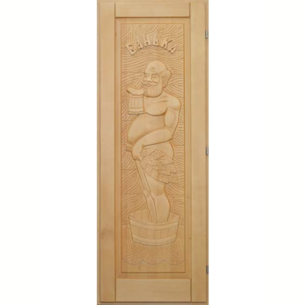 Деревянная дверь для бани DoorWood Дед Кавказская Липа 1900х700. Фото № 1