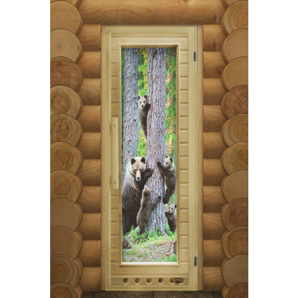Дверь DoorWood Элит Люкс Мишки с Фотопечатью 1850х730. Фото № 1