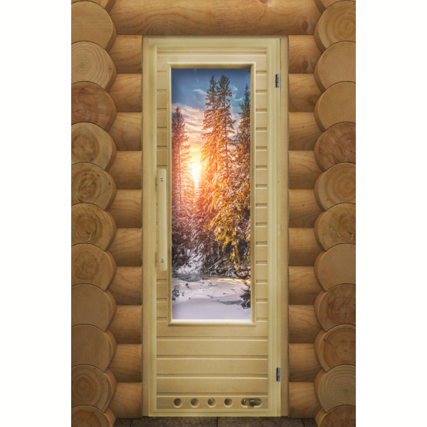 Дверь DoorWood Элит Зима с Фотопечатью 1850х730. Фото № 1
