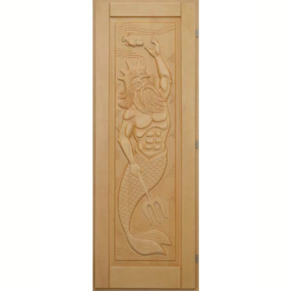 Деревянная дверь для бани DoorWood Нептун Кавказская Липа 1900х700. Фото № 1