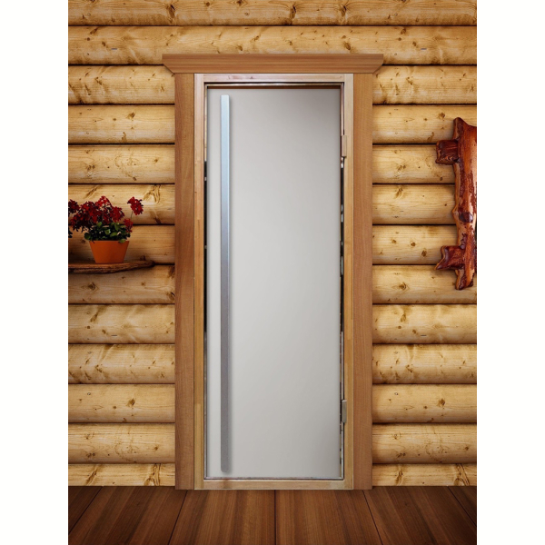 Дверь для бани и сауны DoorWood Престиж Flash Royal, сатин, 200х80. Фото № 1